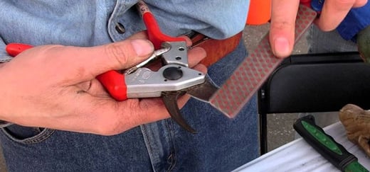 Sharpen tools before you put them away for the season